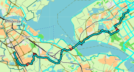 Heen en weer 86 kilometer