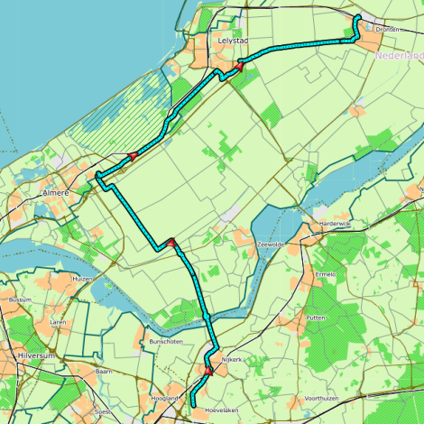 route-etappe1-jubileumestafette