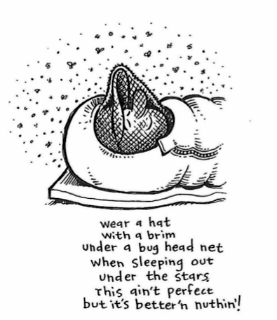 Mugvrij slapen onder een tarp