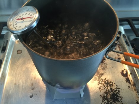 Oventhermometer meet de temperatuur