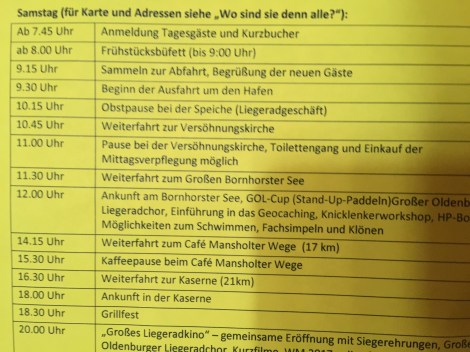 Deel van het zaterdagprogramma