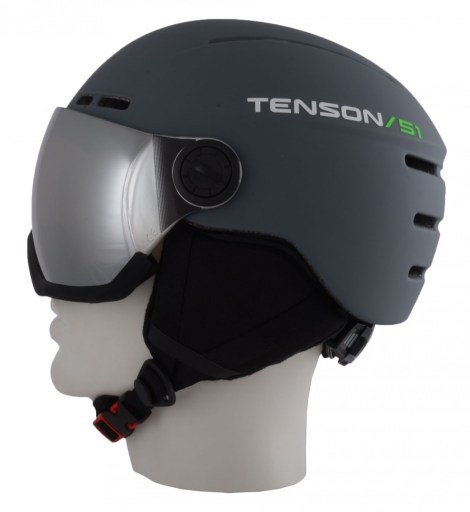Tenson Nano Visor skihelm met vizier en oorwarmers