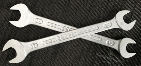 Steeksleutels 14 en 17 gecombineerd