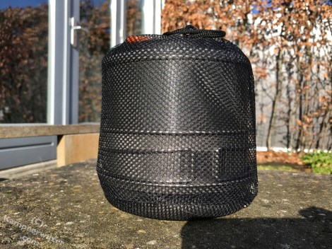 De hele set past in het foudraal van Snow Peak.