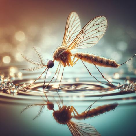 Illustratieve afbeelding dat een mug verbeeld, gegenereerd met AI